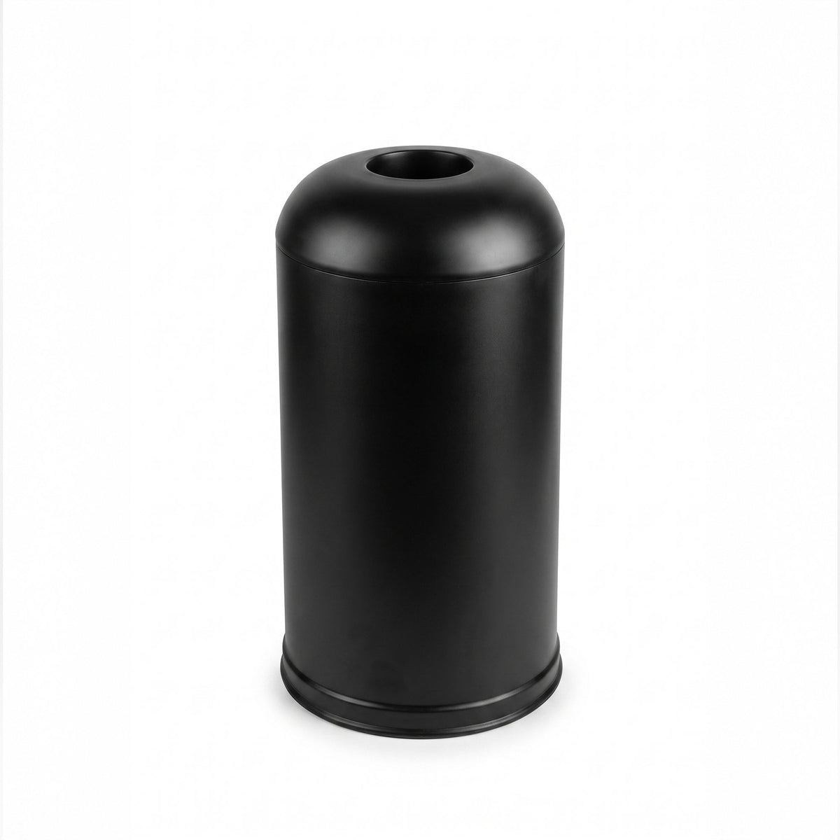 Basurero Obsidiana Ovalado Negro Brillante