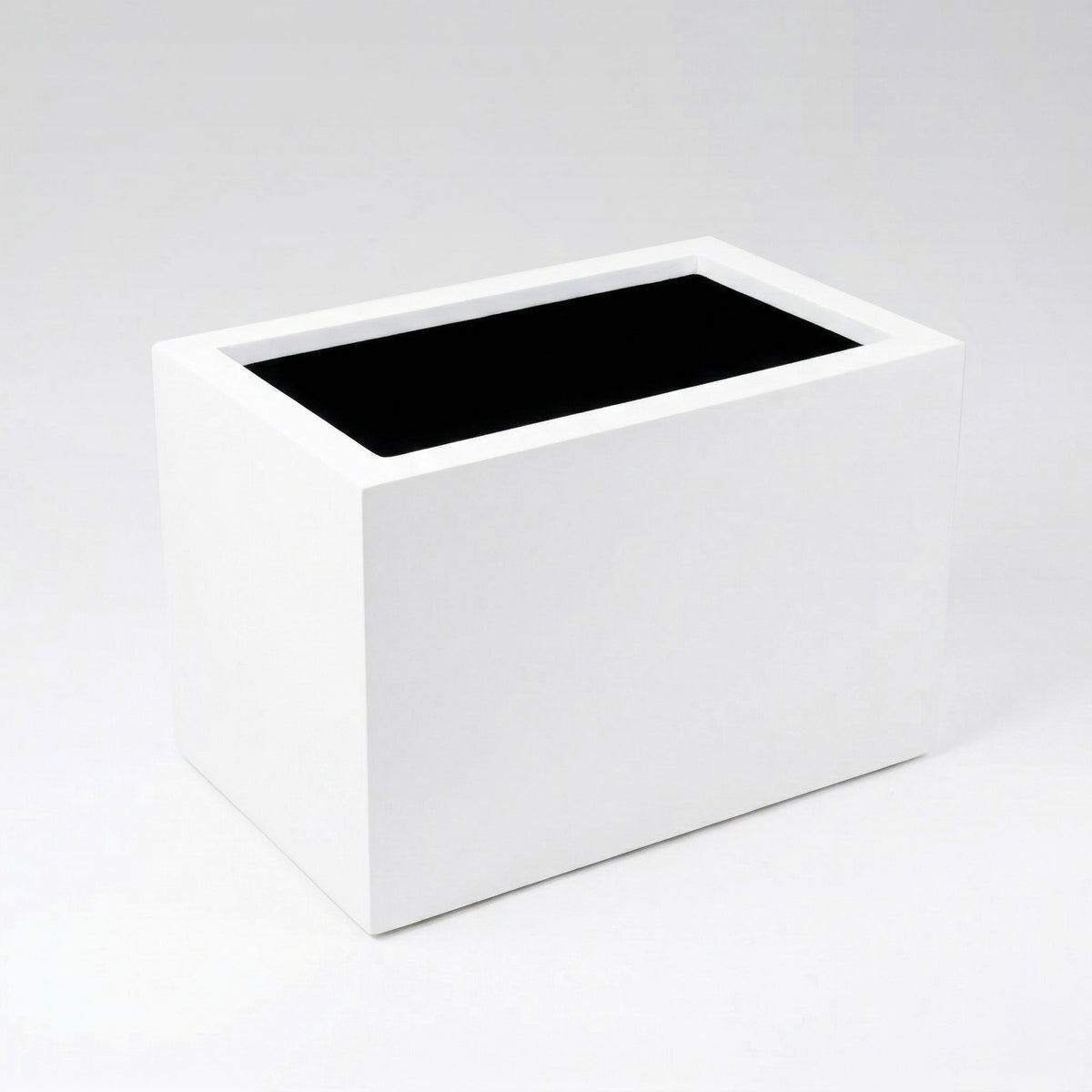 Jardinera Rectangular Nieve Acabado Blanco Mate