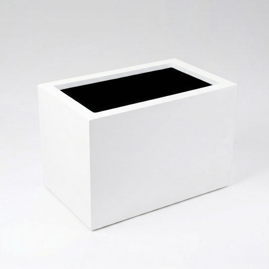 Jardinera Rectangular Nieve Acabado Blanco Mate